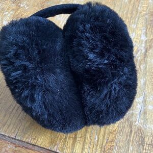 Black Faux Fur Earmuffs